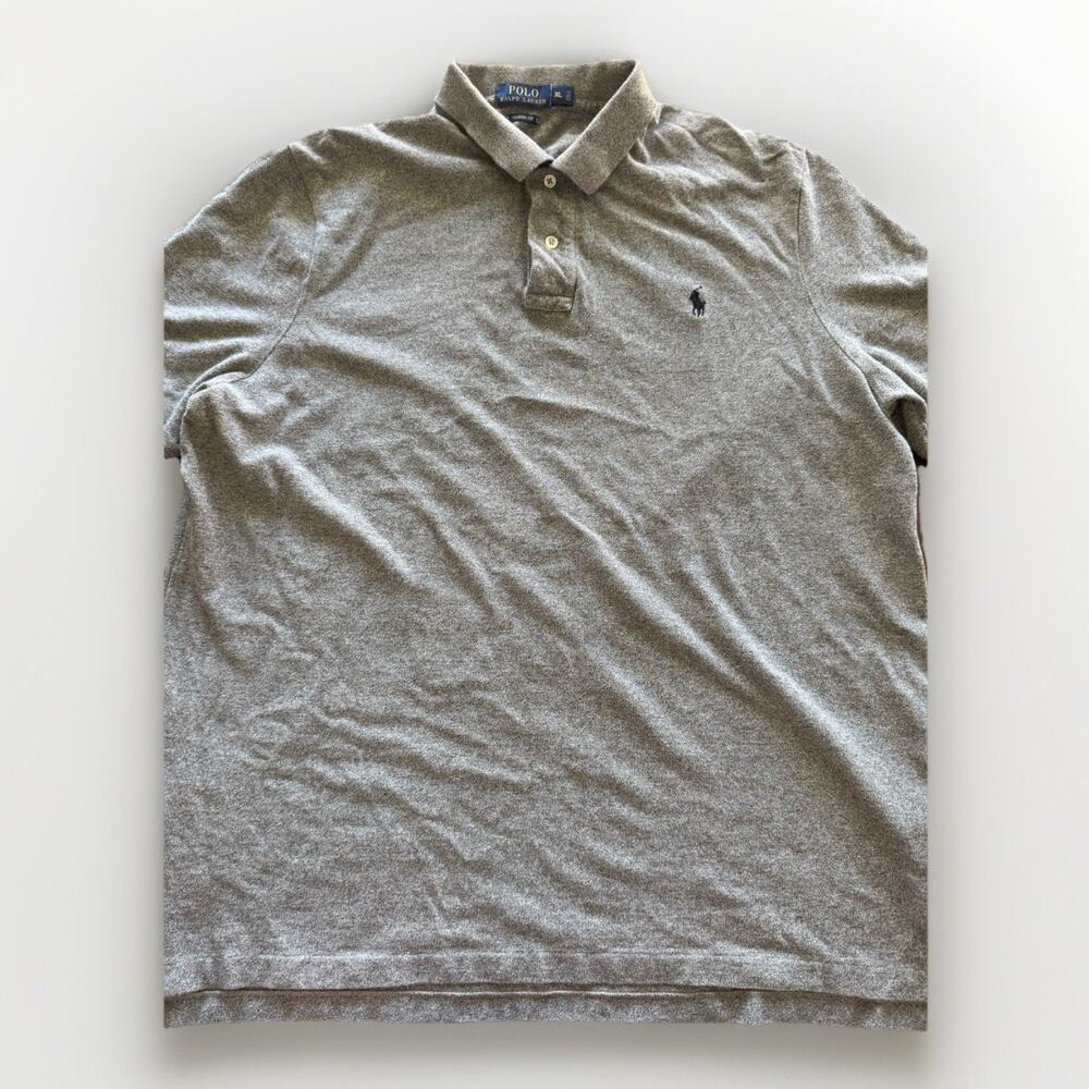 Polo Ralph Lauren Polo Shirt XL Classic Fit Gray Cotton Pony Logo